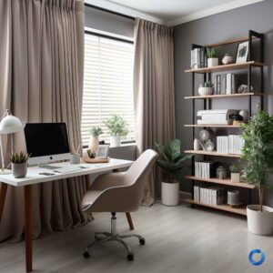 Minimalist-Home-Office-with-Floor-Length-Curtains-UAE