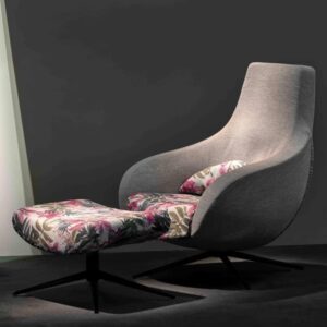 Modern-Floral-Accent-Chair-And-Ottoman-UAE